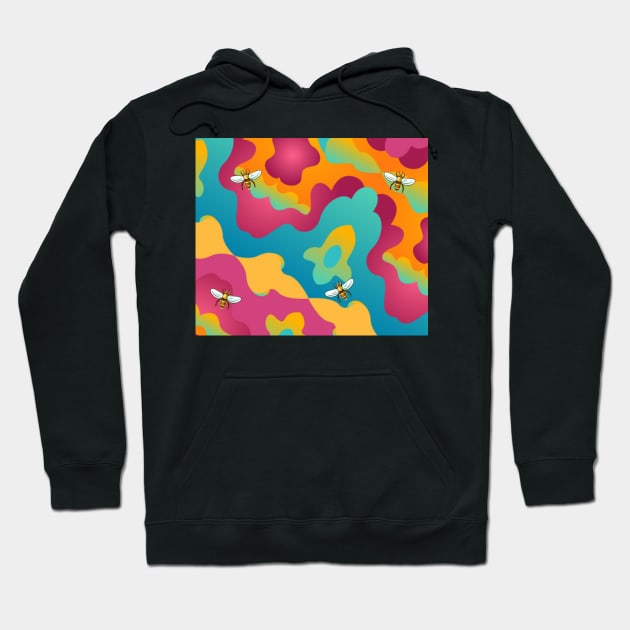 Tie Dye Honey Bees Hoodie by gillys